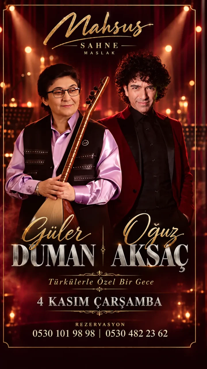 Güler Duman & Oğuz Aksaç — 4 Kasım Çarşamba, Mahsus Sahne Maslak sahne afişi